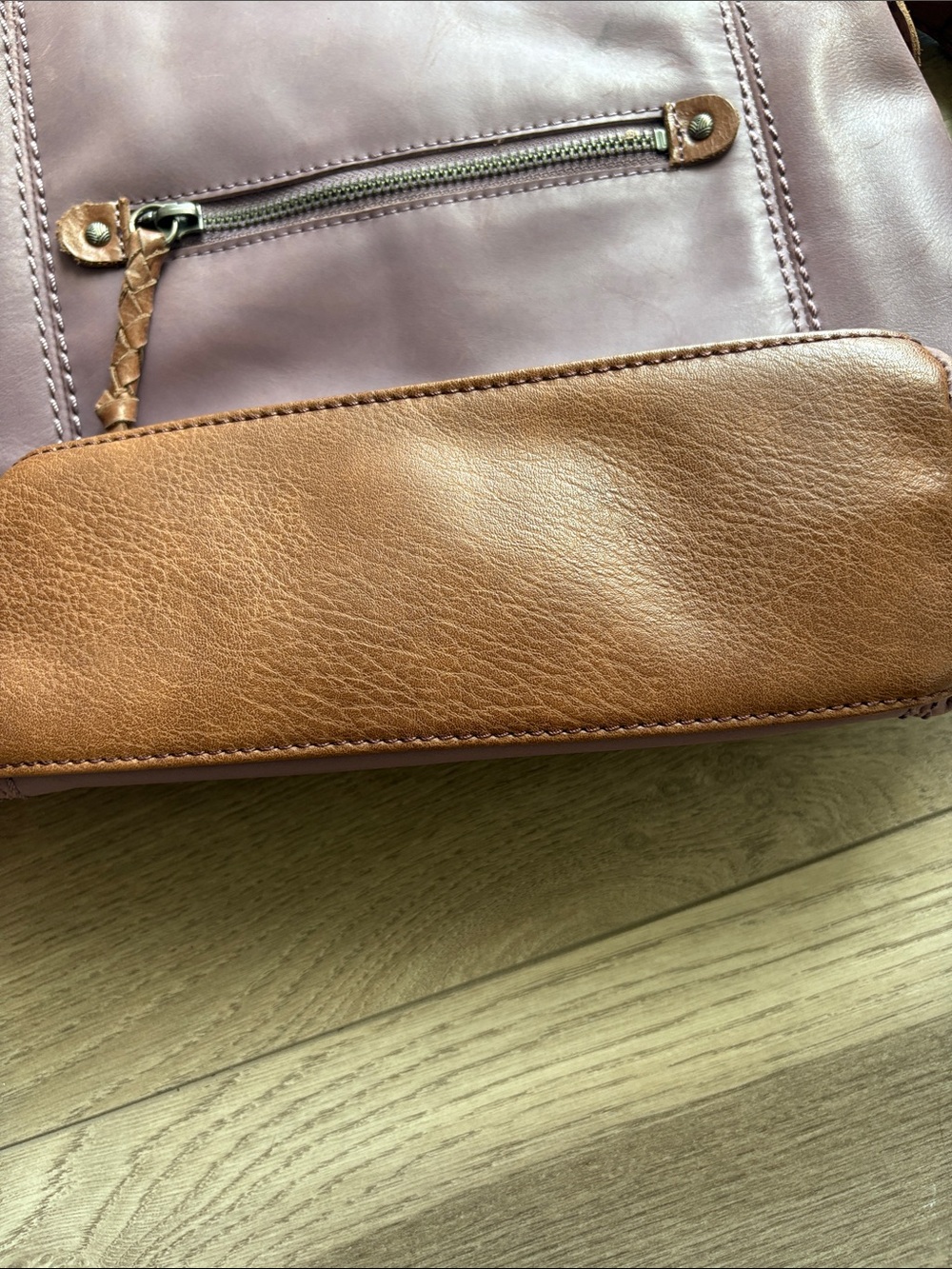 The Sak Purple Leather Crossbody with Brown Tassels - Picture 8 of 14